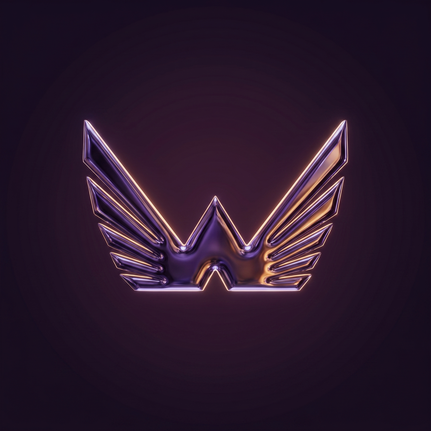 Wonderlabs wings emblem in polished chrome